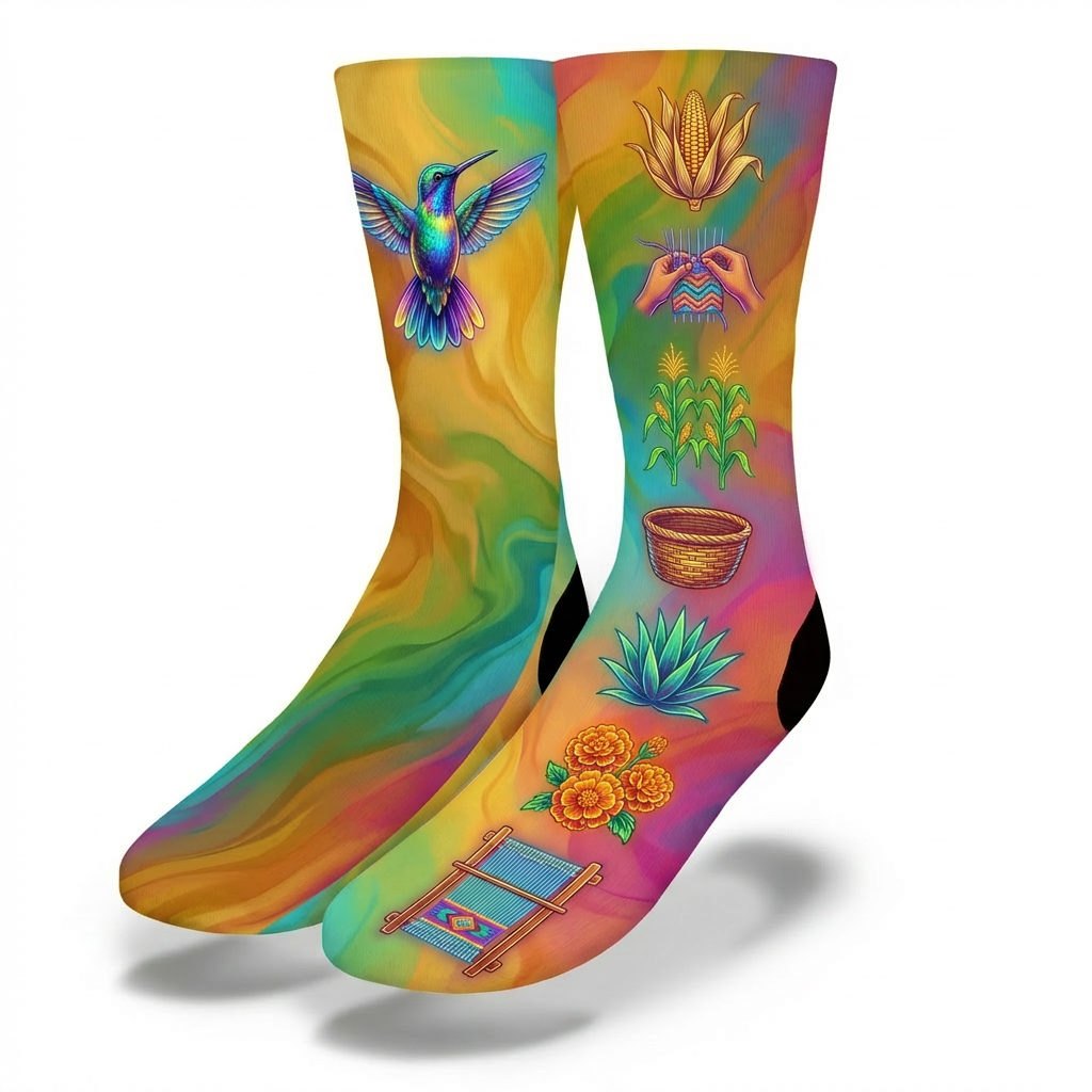 Futuristic Izahuatl  Socks