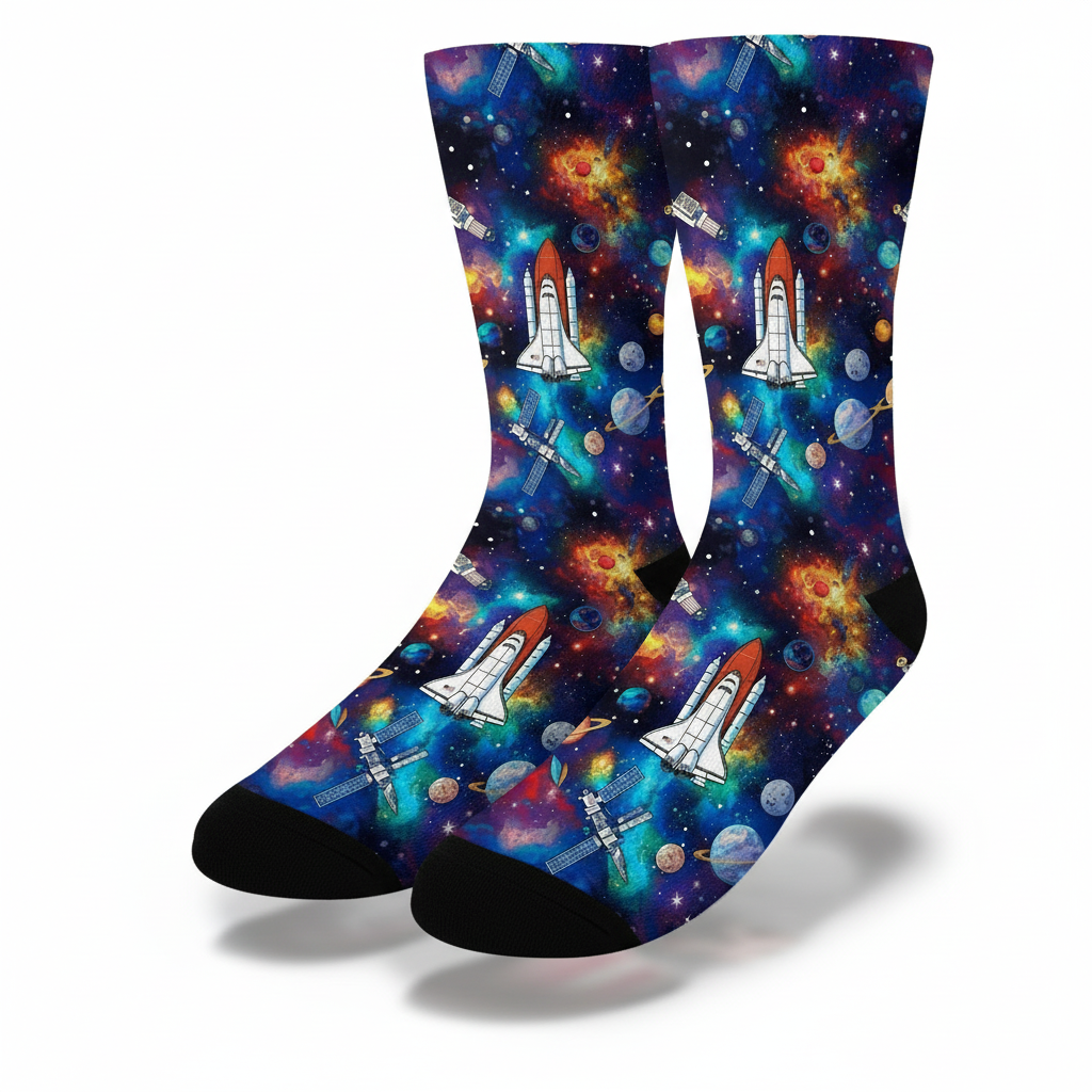 Galaxy Shuttle Socks