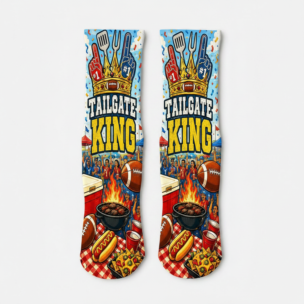 Gameday Tailgate King socks