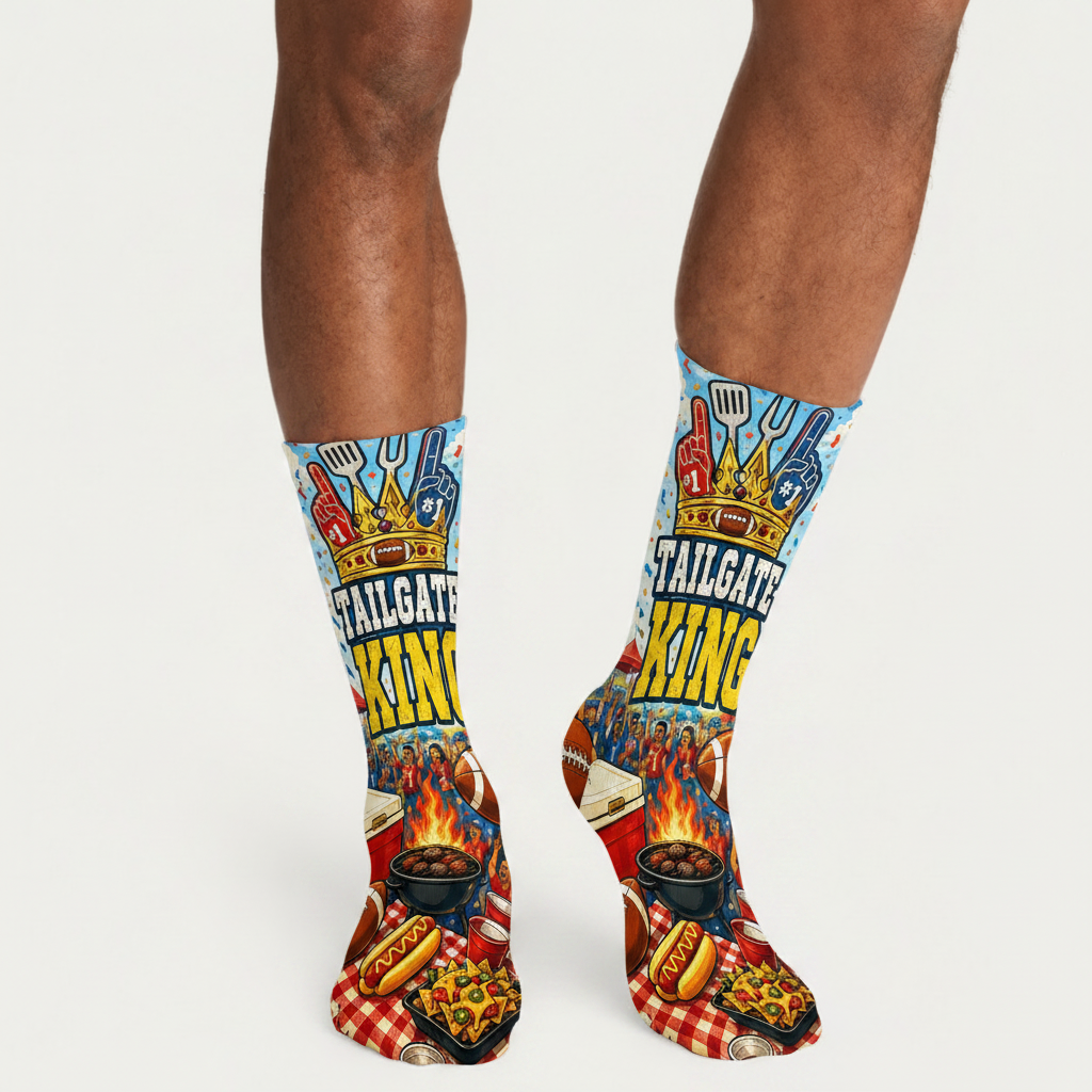 Gameday Tailgate King socks