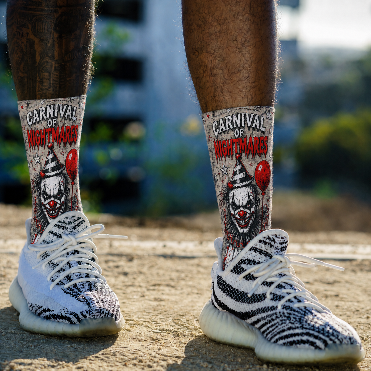 Halloween Carnival Of Nightmares socks