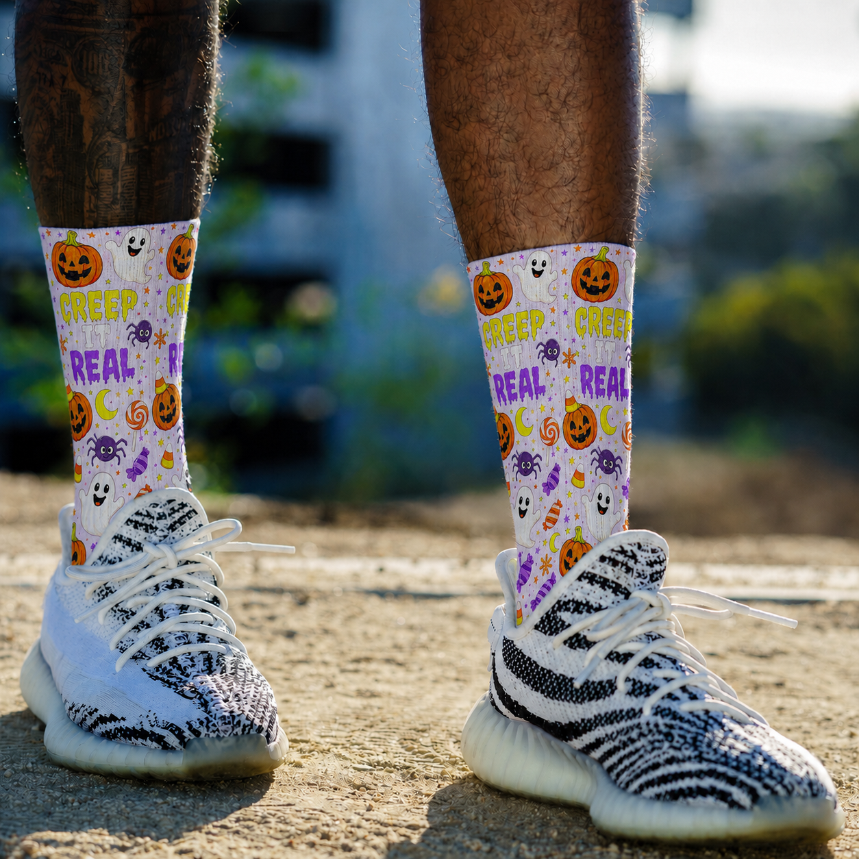 Halloween Creep It Real socks