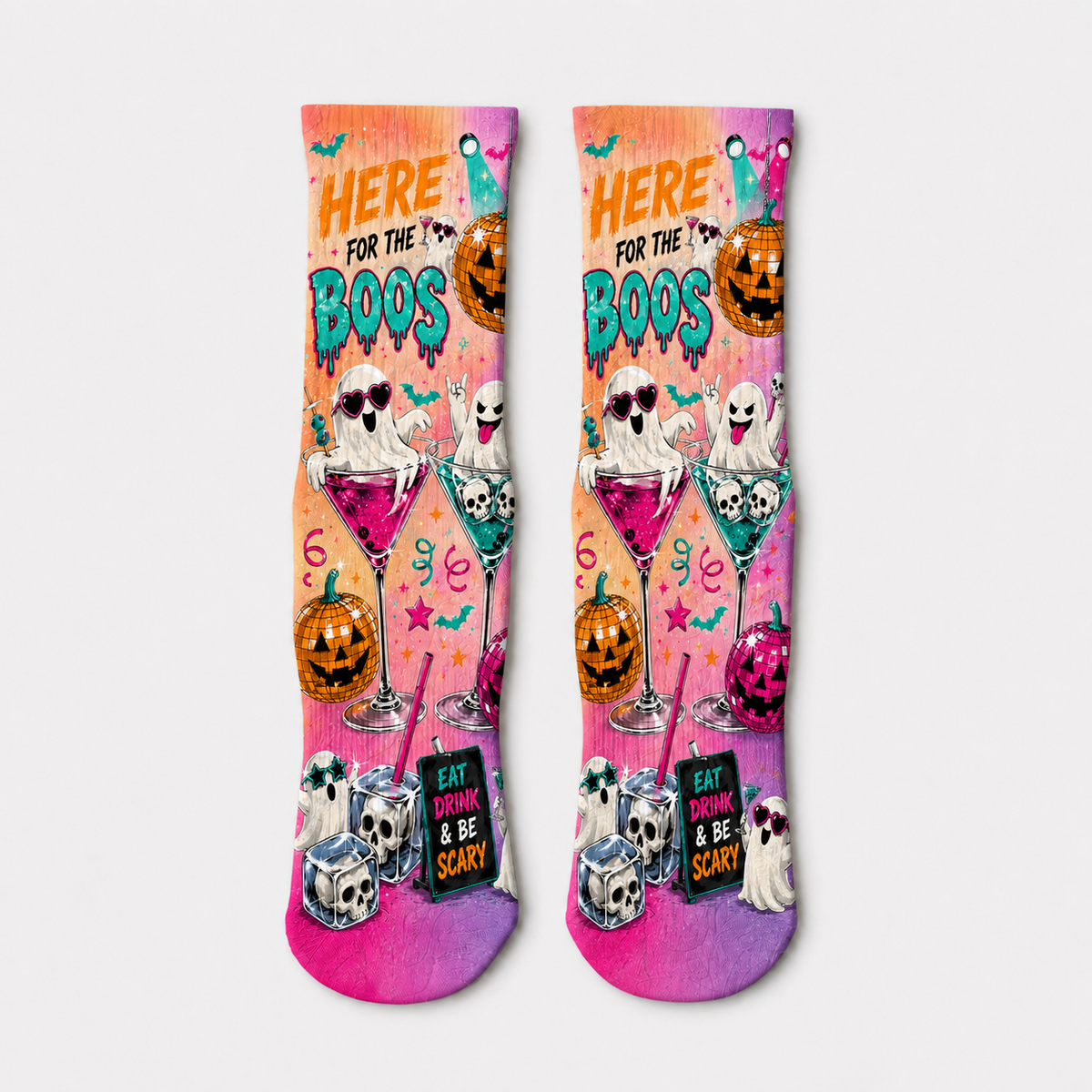 Halloween Here For The Boos socks