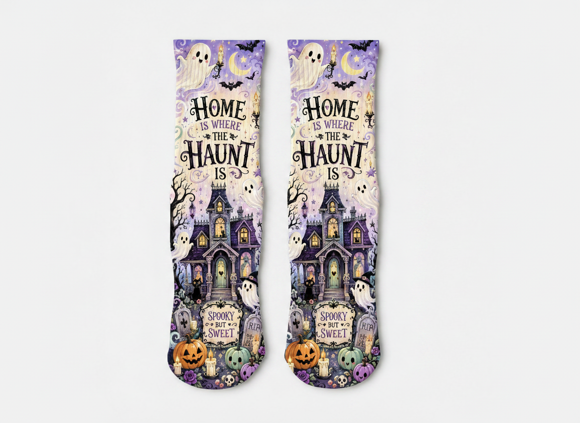 Halloween Home Is Where the Haunt Is socks