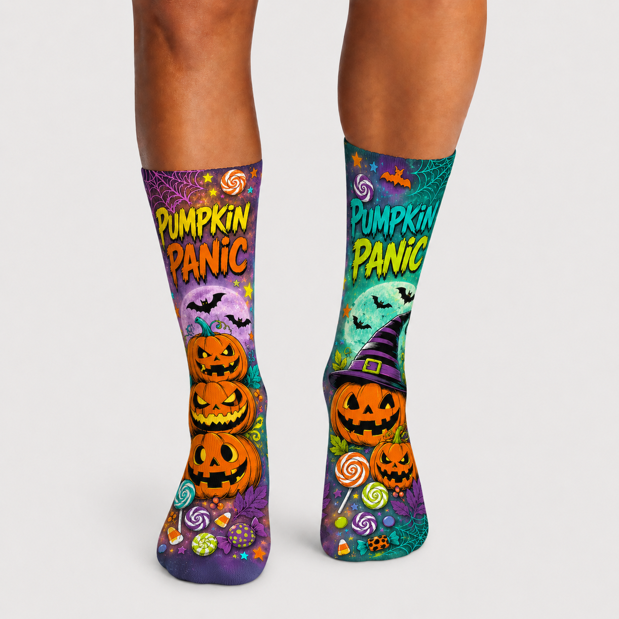 Halloween Pumpkin Panic socks