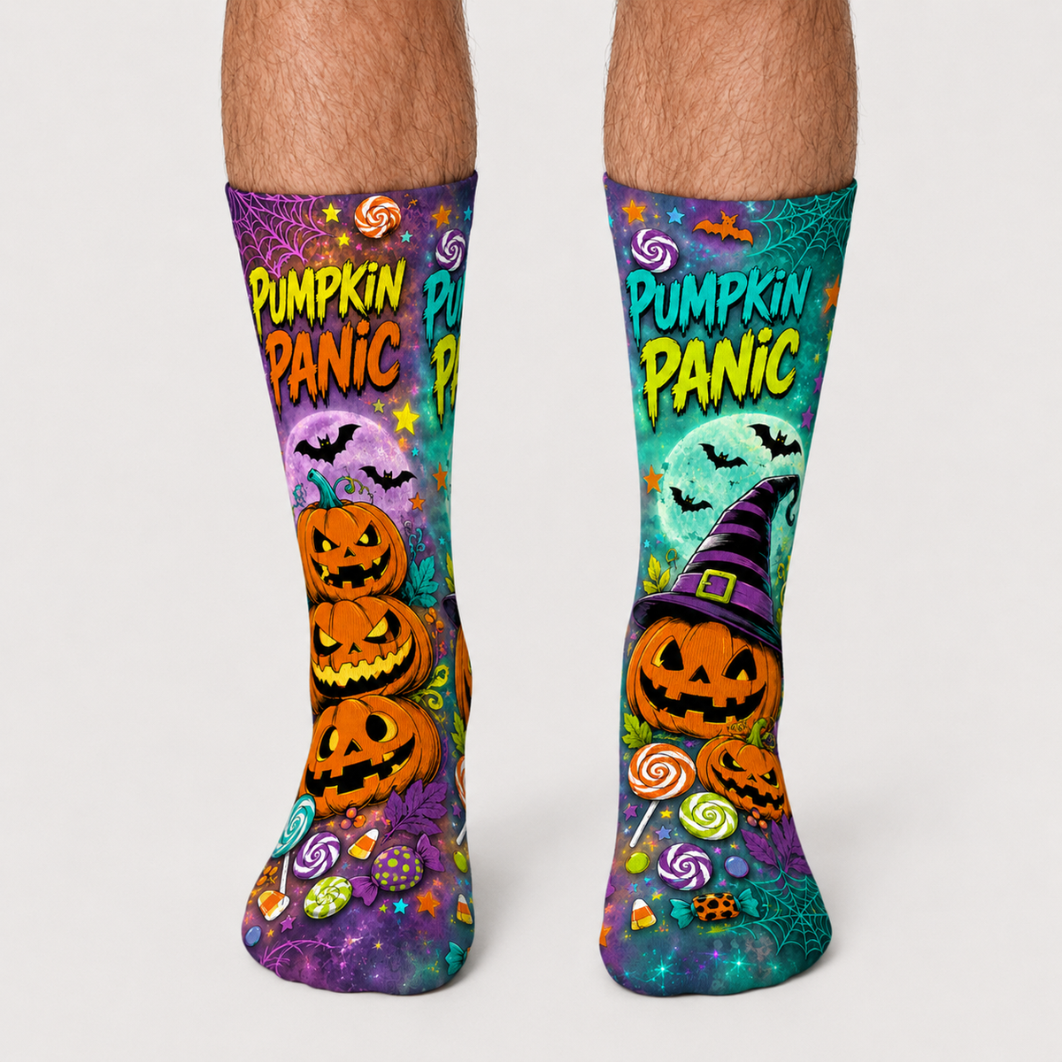 Halloween Pumpkin Panic socks