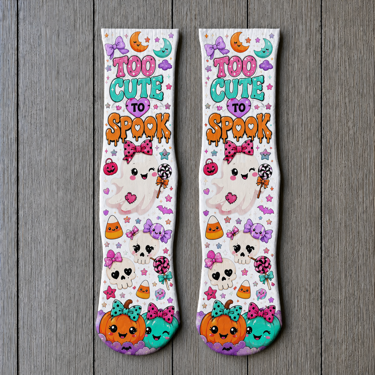 Halloween Too Cute To Spook socks