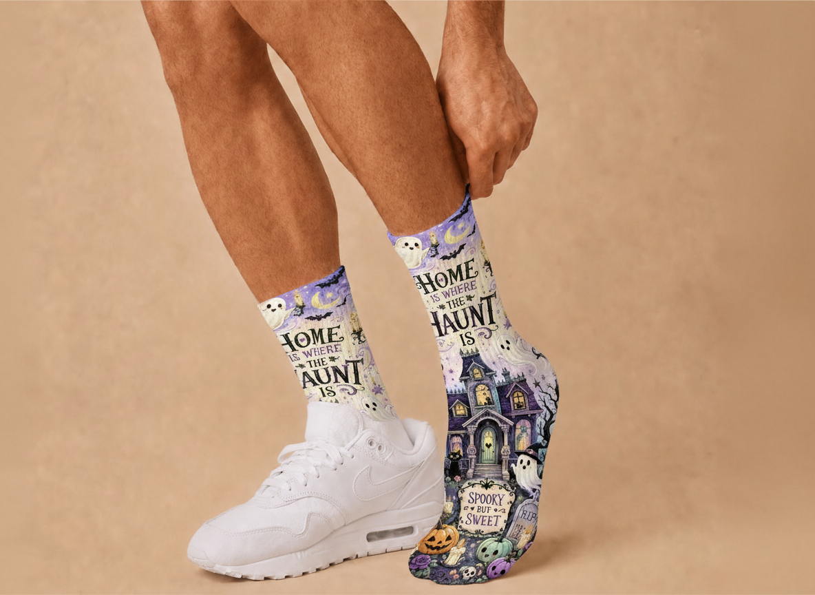 Halloween Home Is Where the Haunt Is socks