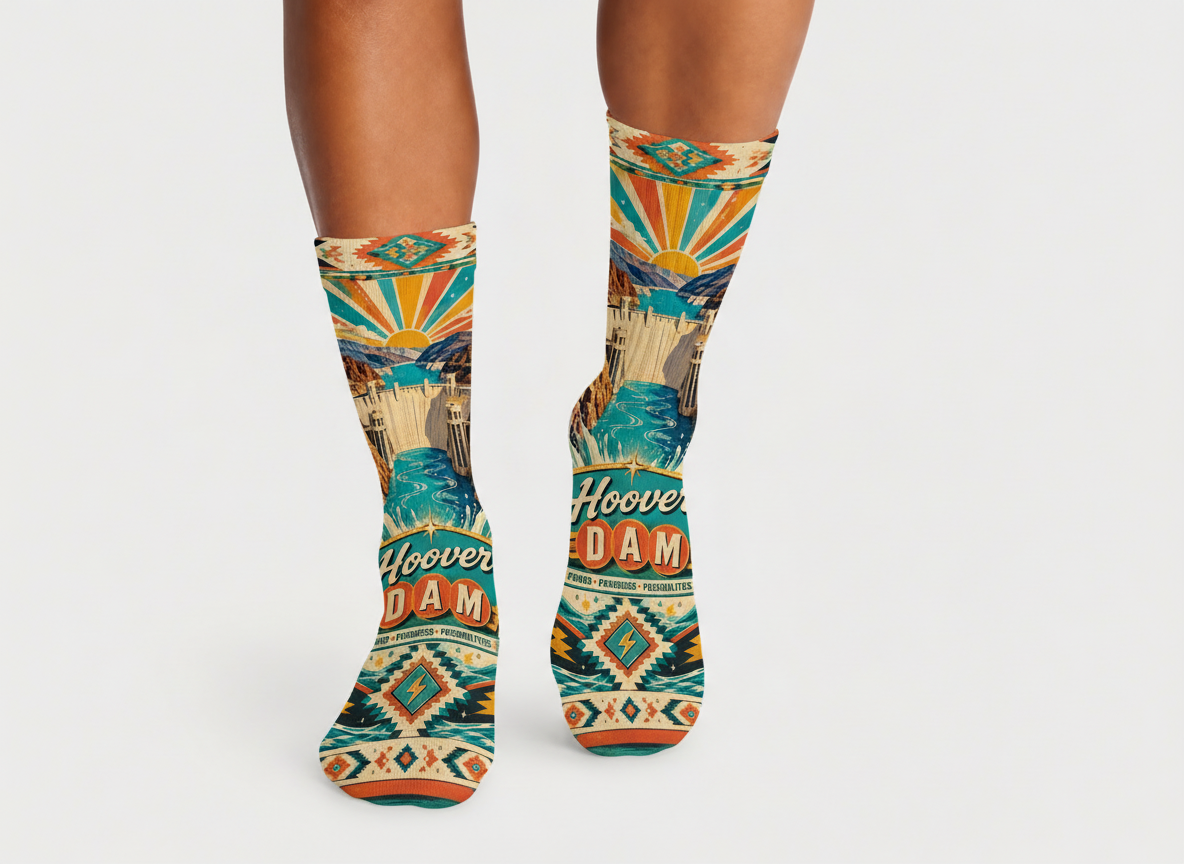 Nevada Hoover Dam socks