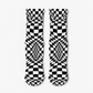 Illusion Checkerboard Black and White socks