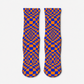 Illusion Checkerboard Orange and Blue socks