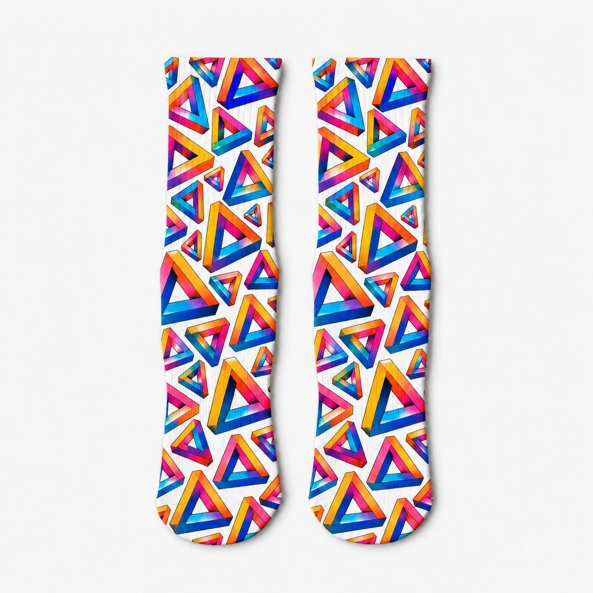 Illusion Penrose Triangle socks