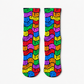 Illusion Psychedelic Word Pattern Black socks