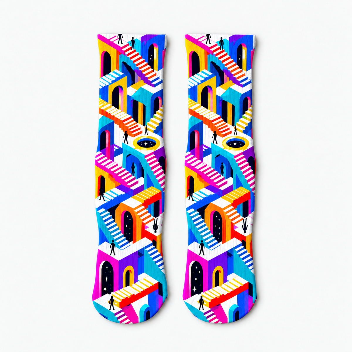 Illusion Staircase Labyrinth socks