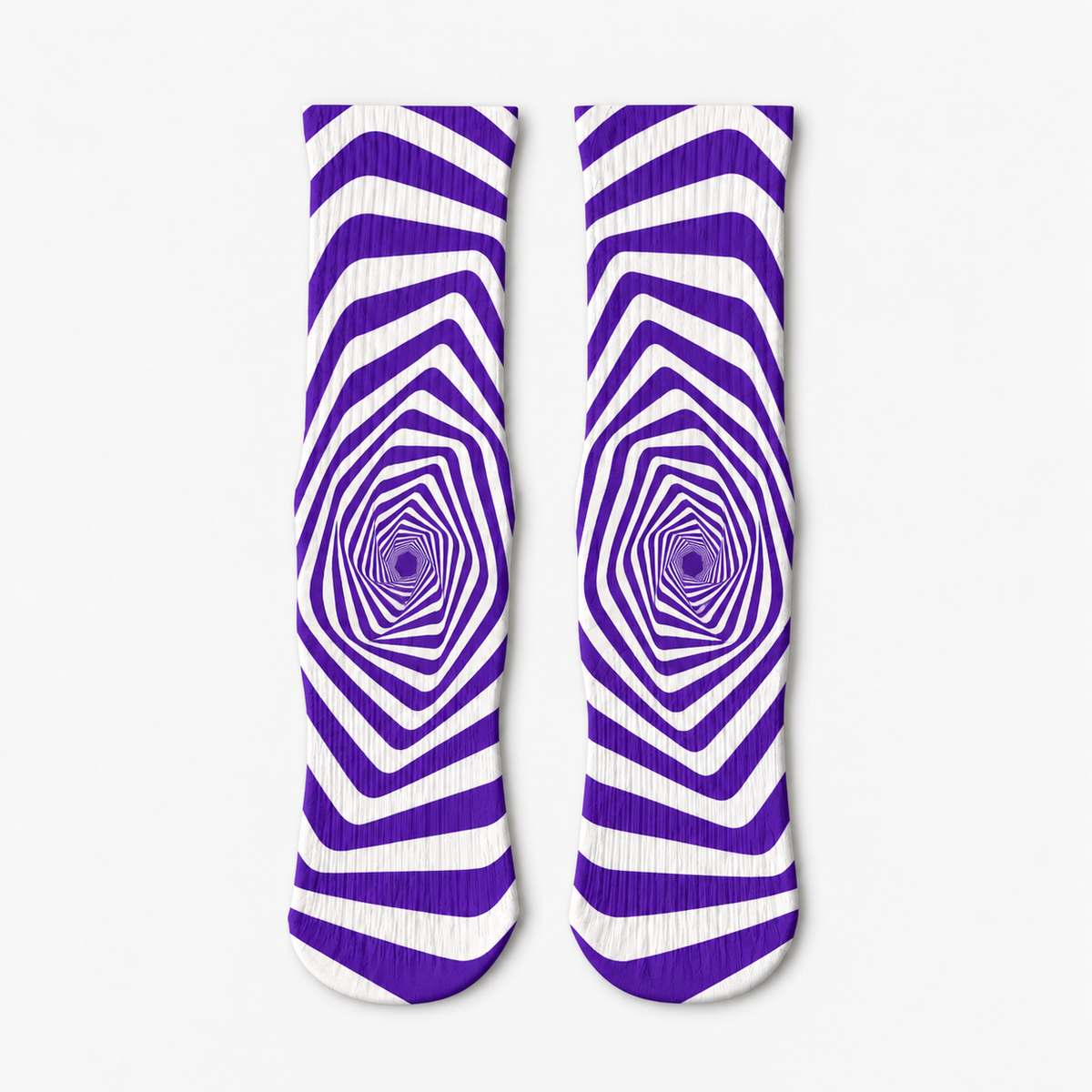 Illusion Violet Vortexes socks