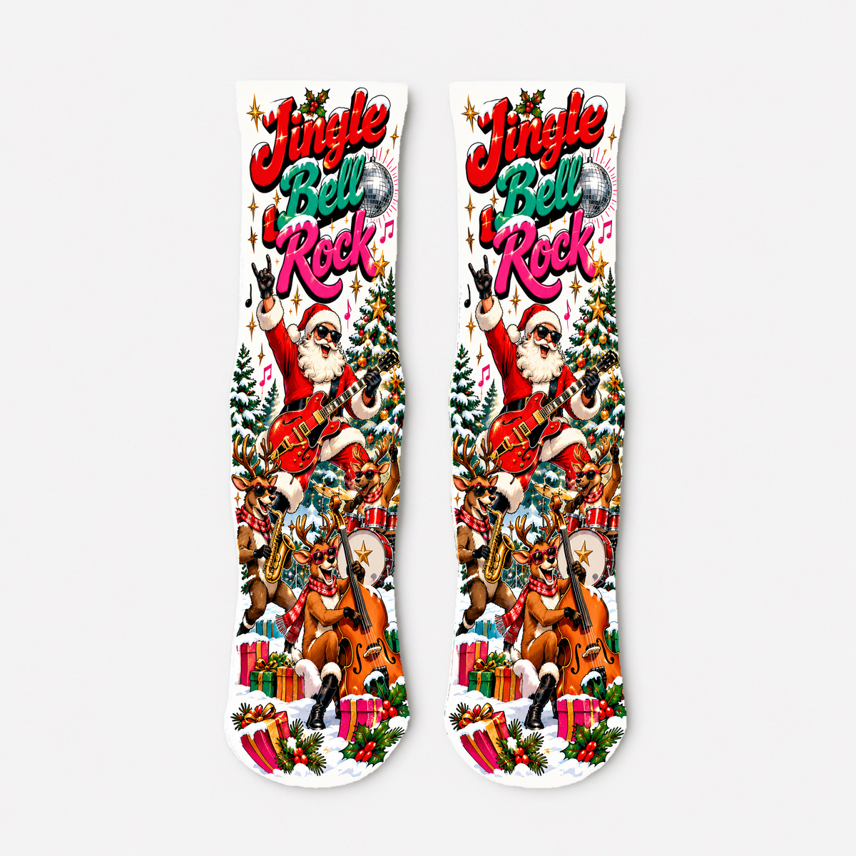 Christmas 25 Jingle Bell Rock Santa socks