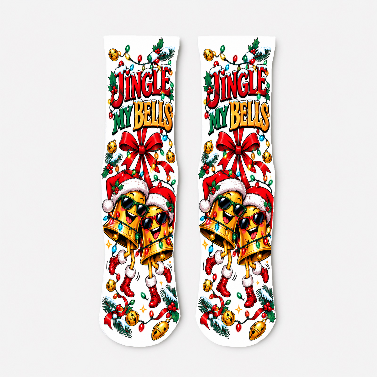 Christmas 24 Jolly Jingle Bell socks