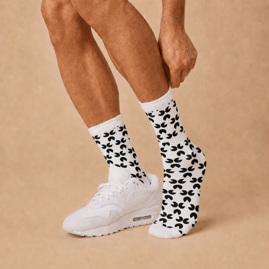 Illusion Kanizsa Triangle Tessellation socks
