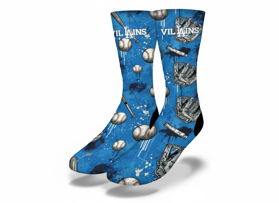 LA Villains Baseball Socks