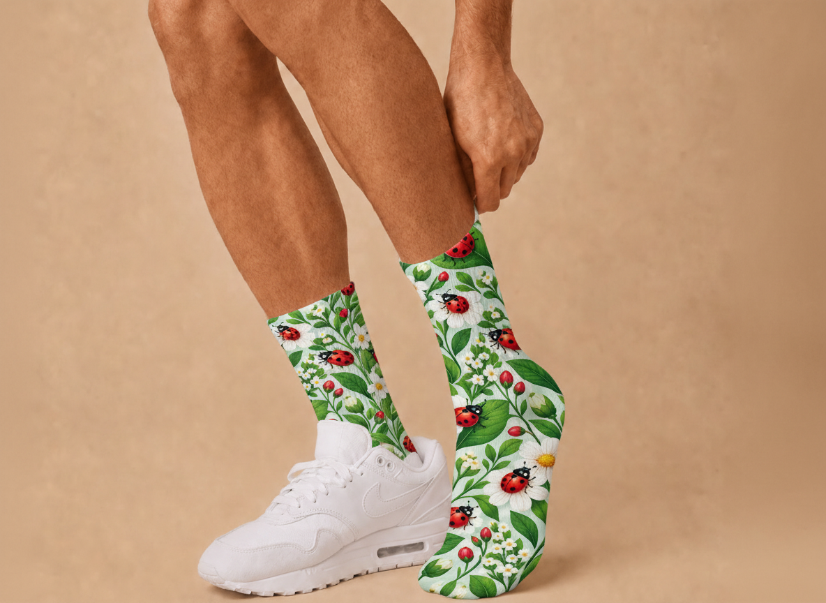 Insects Ladybug Garden socks
