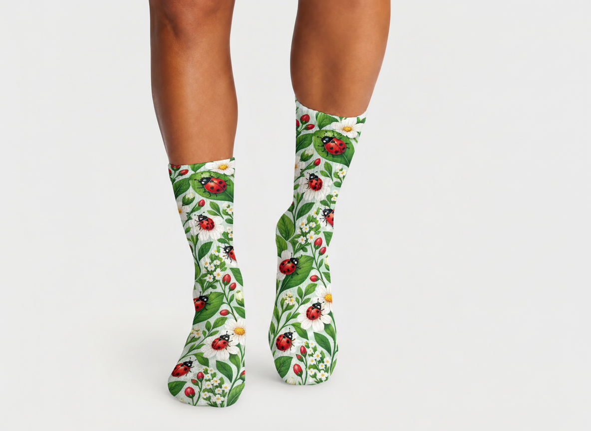 Insects Ladybug Garden socks