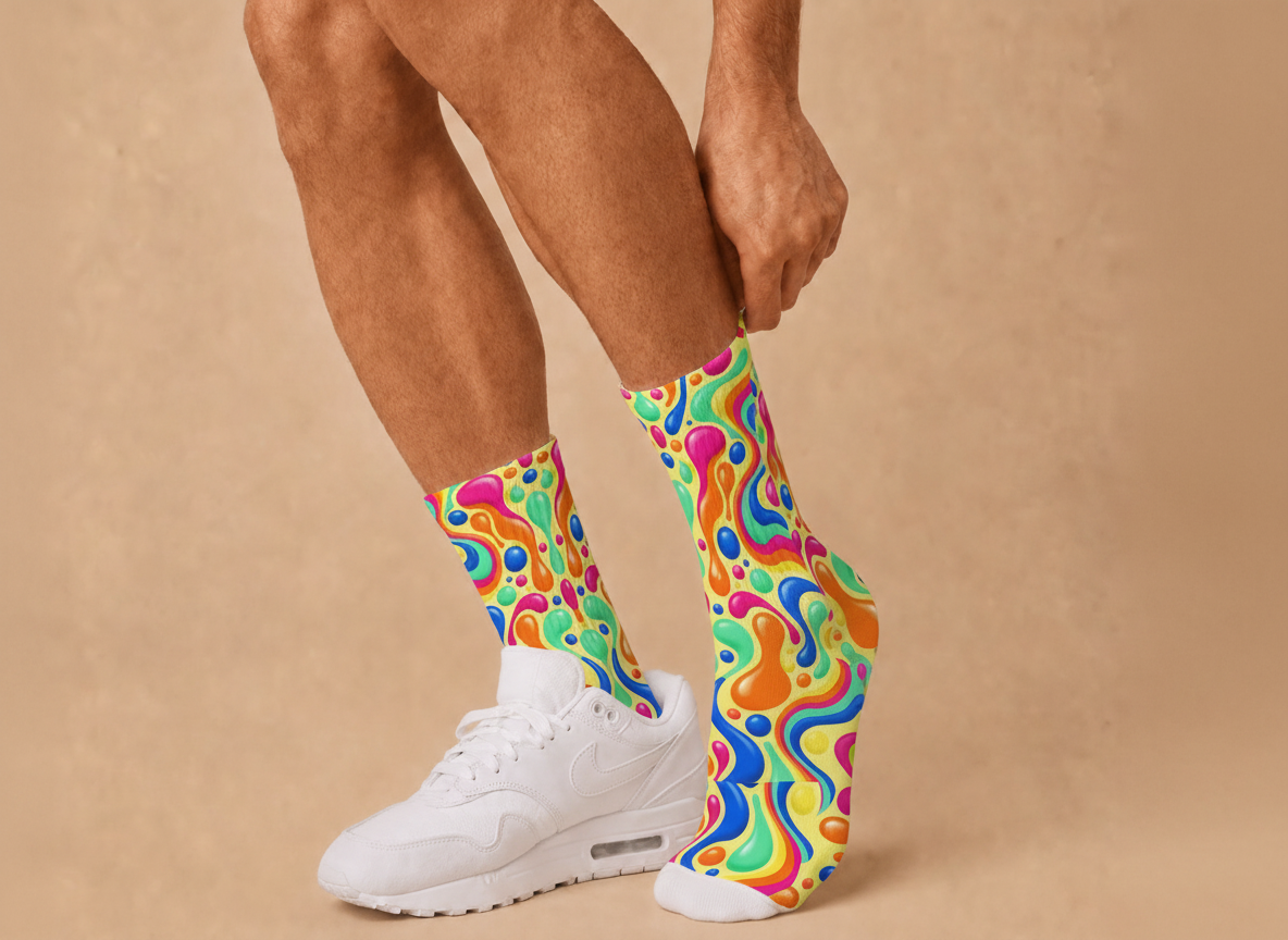 Psychedelic Liquid Pop socks