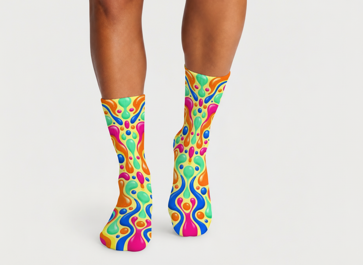 Psychedelic Liquid Pop socks