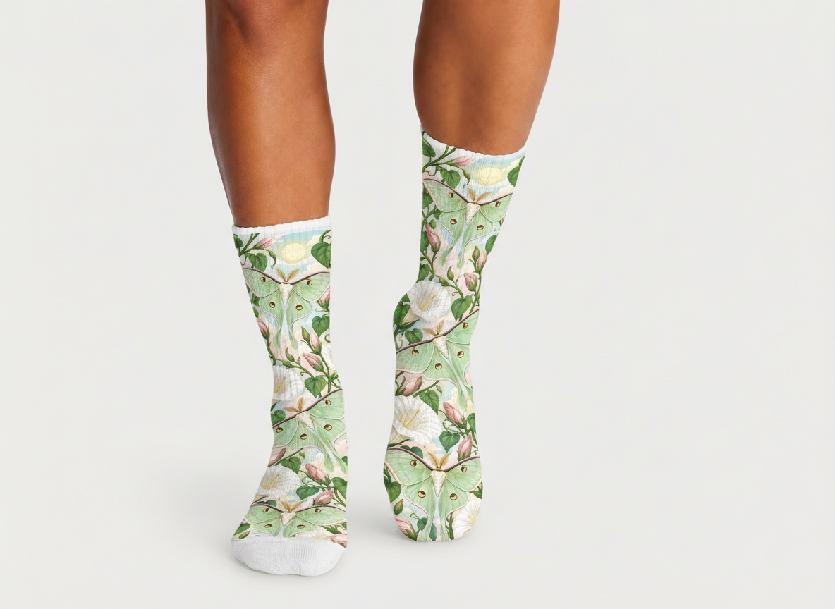 Insects Luna Moth Garden socks