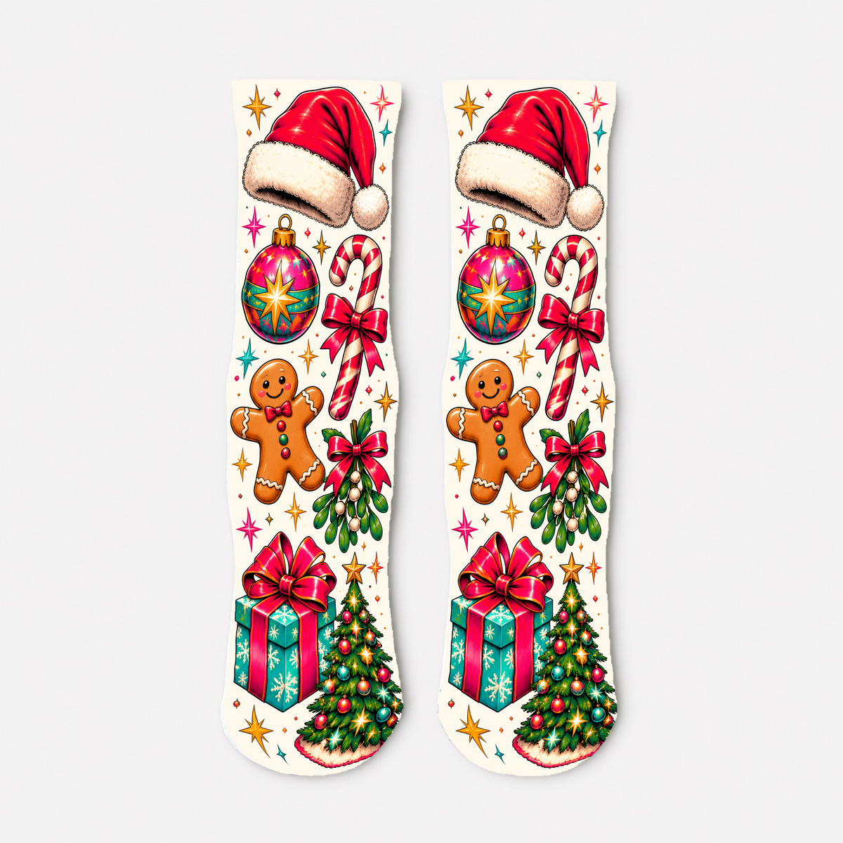 Christmas 19 Retro Pattern socks