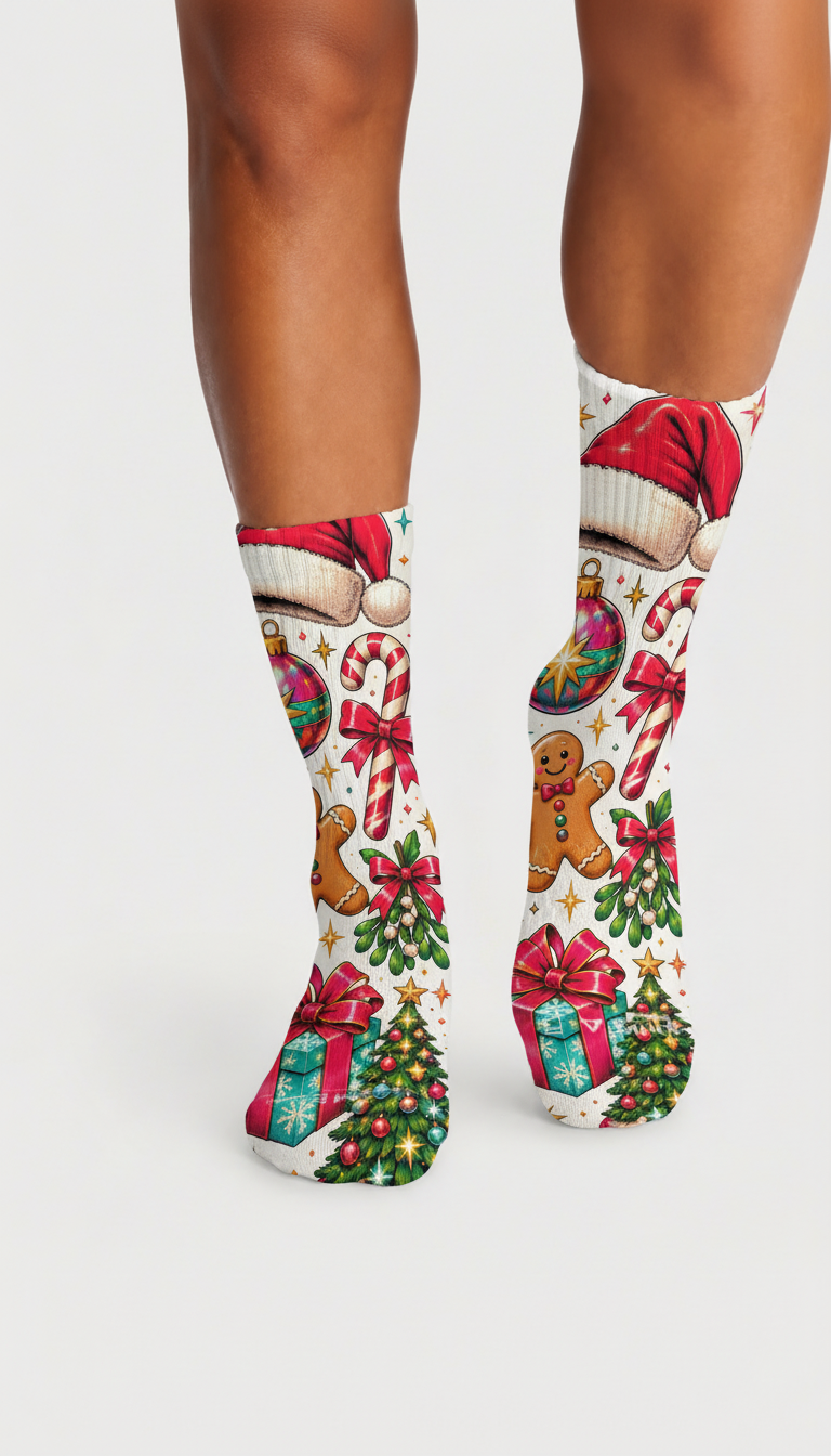 Christmas 19 Retro Pattern socks