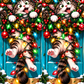 Christmas 18 Mischievous Cat Wreath socks