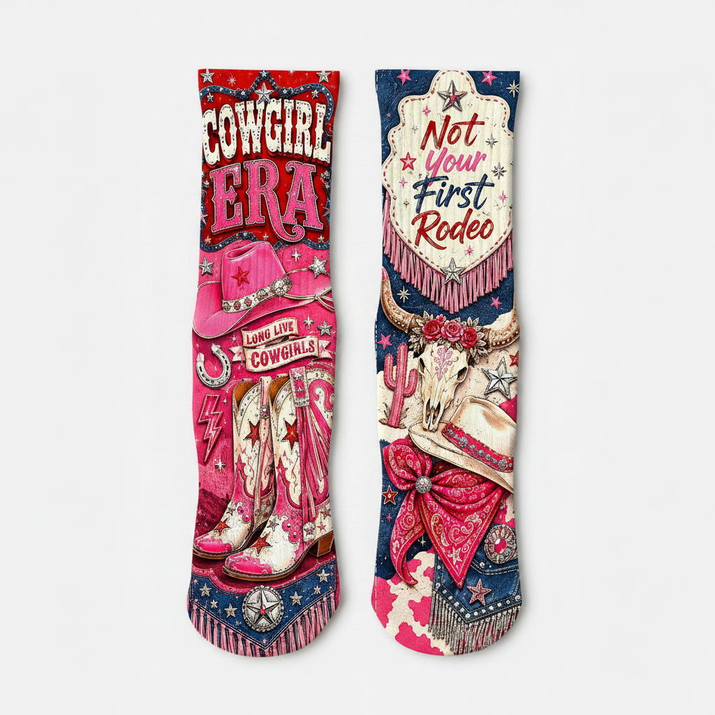 Modern Western Cowgirl Era socks