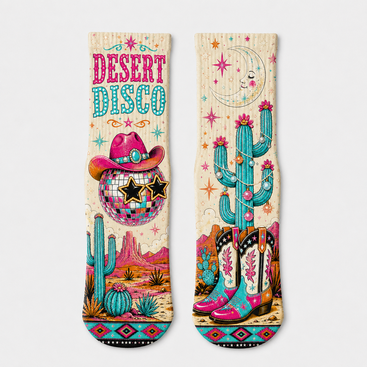 Modern Western Desert Disco socks