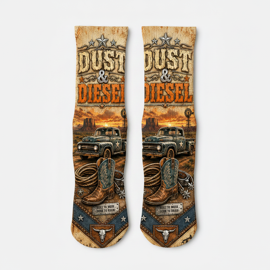 Modern Western Dust and Diesel socks