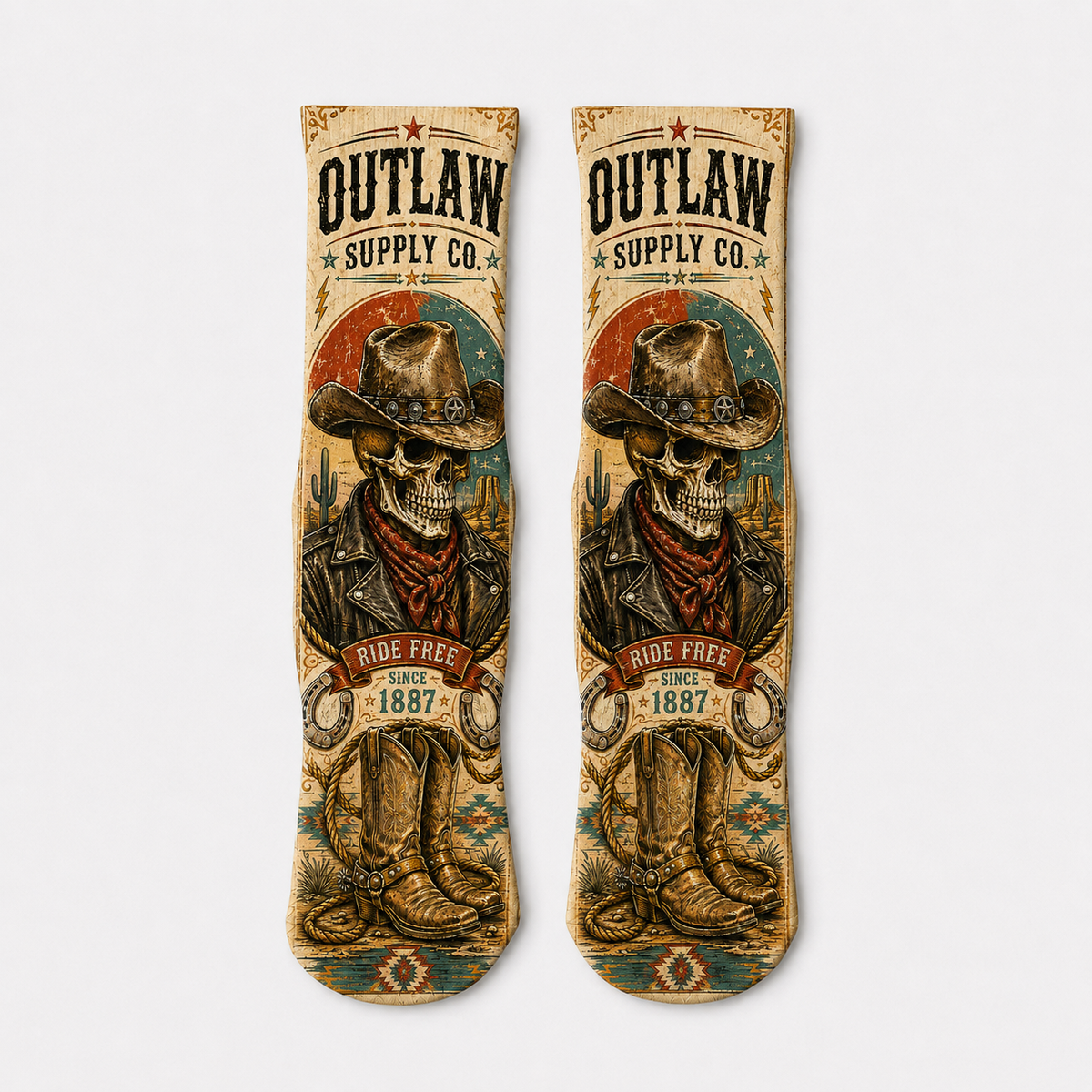 Modern Western Outlaw socks
