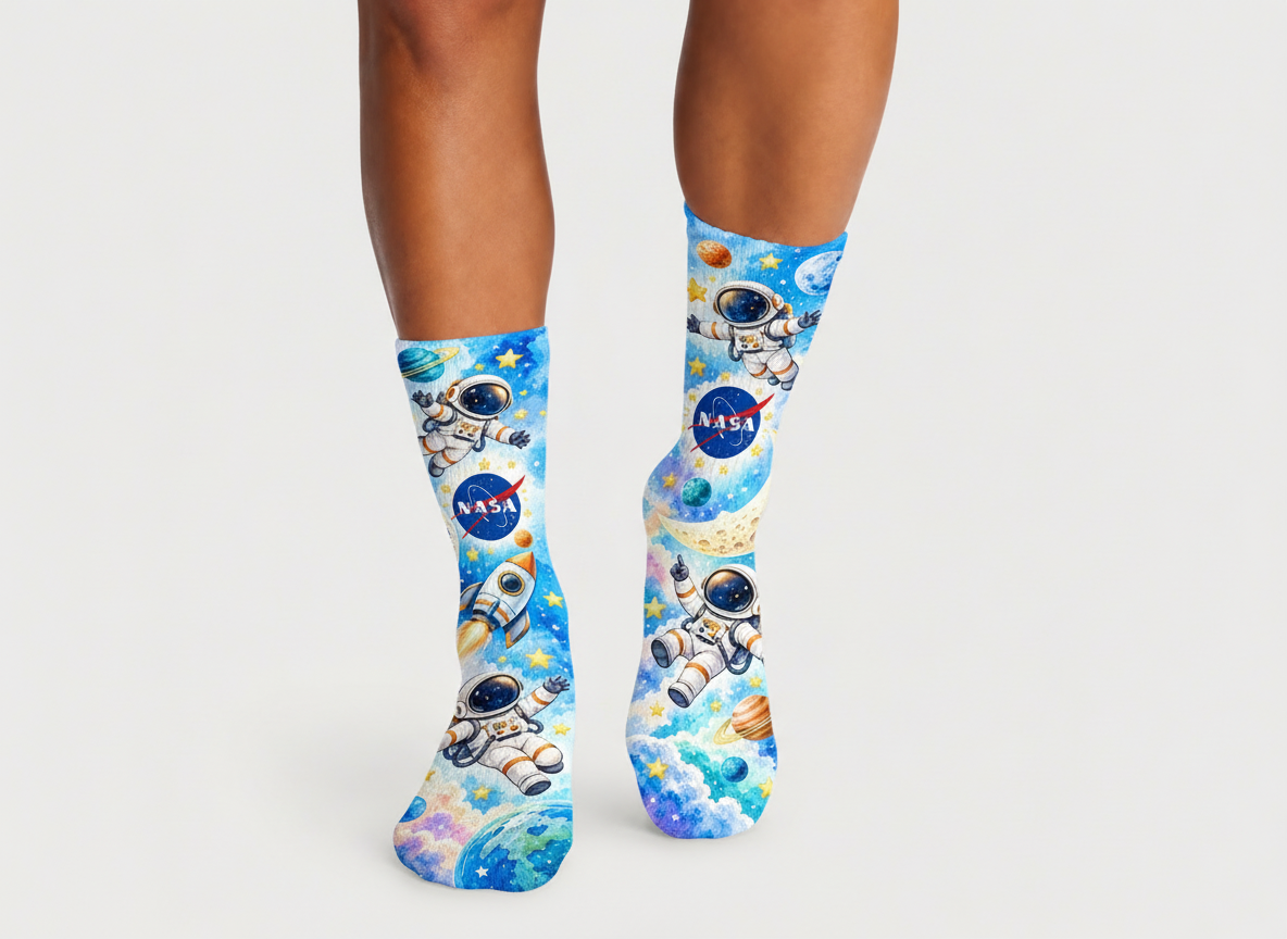 NASA to The Moon socks