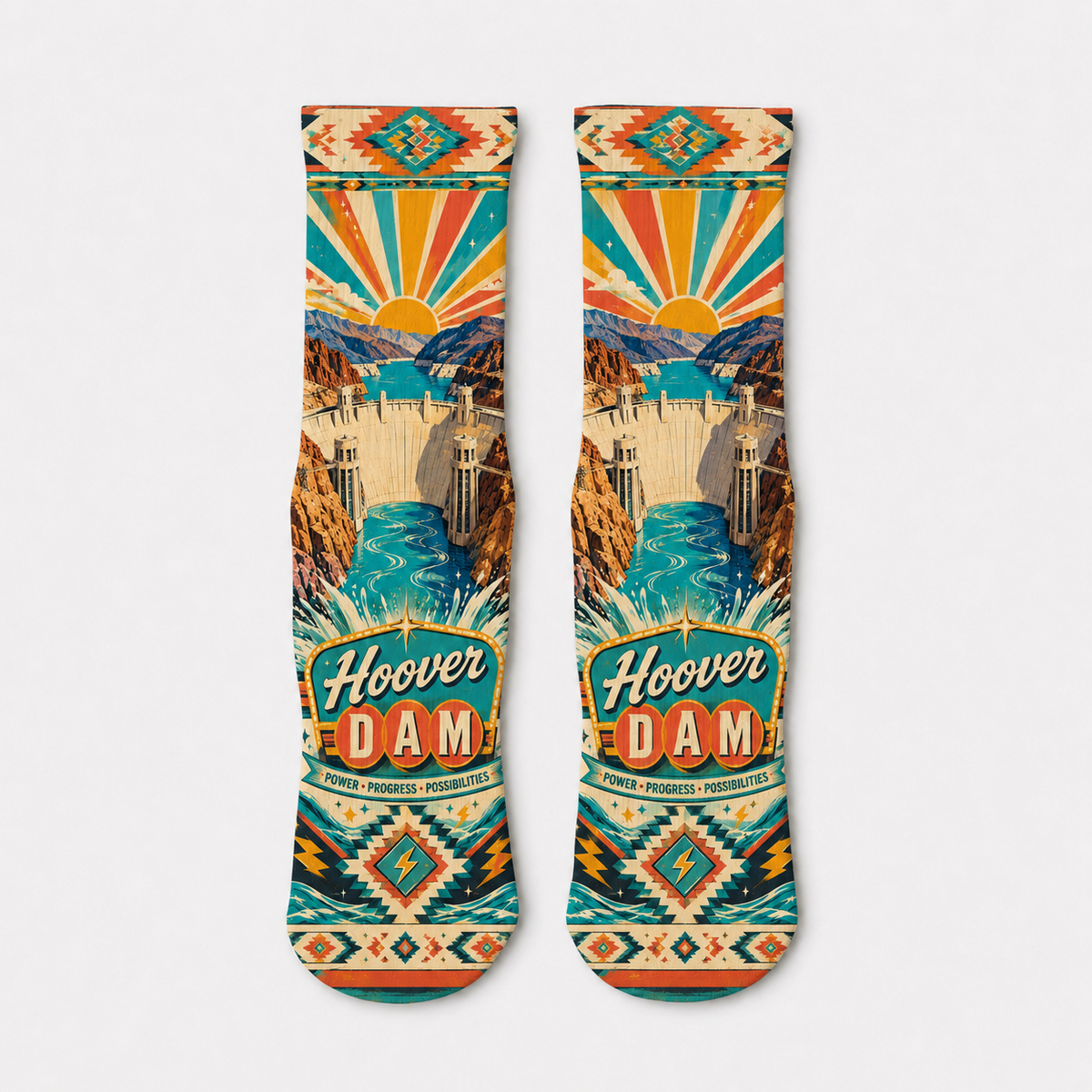 Nevada Hoover Dam socks