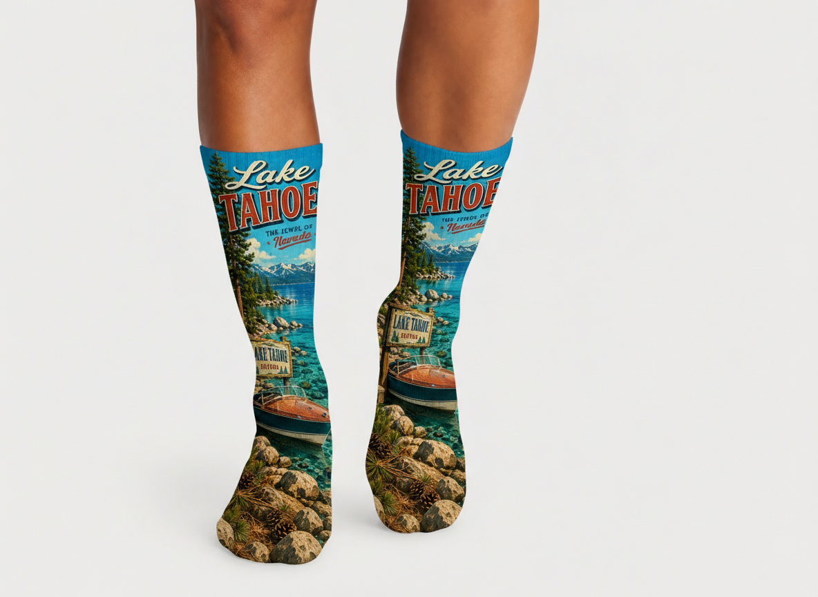 Nevada Lake Tahoe socks
