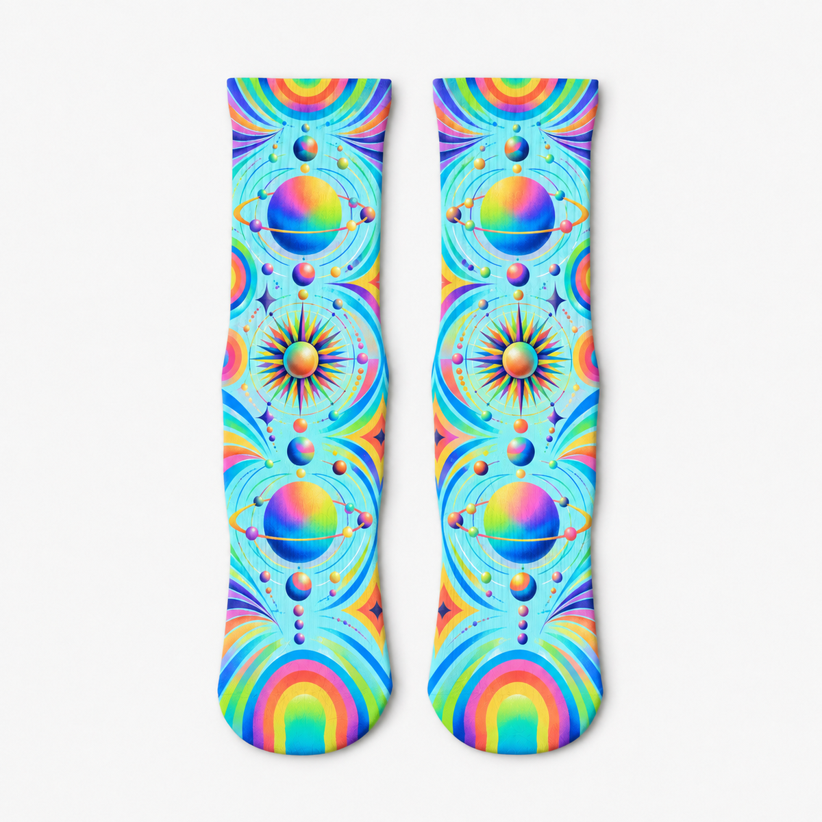Psychedelic Cosmic Orbit socks