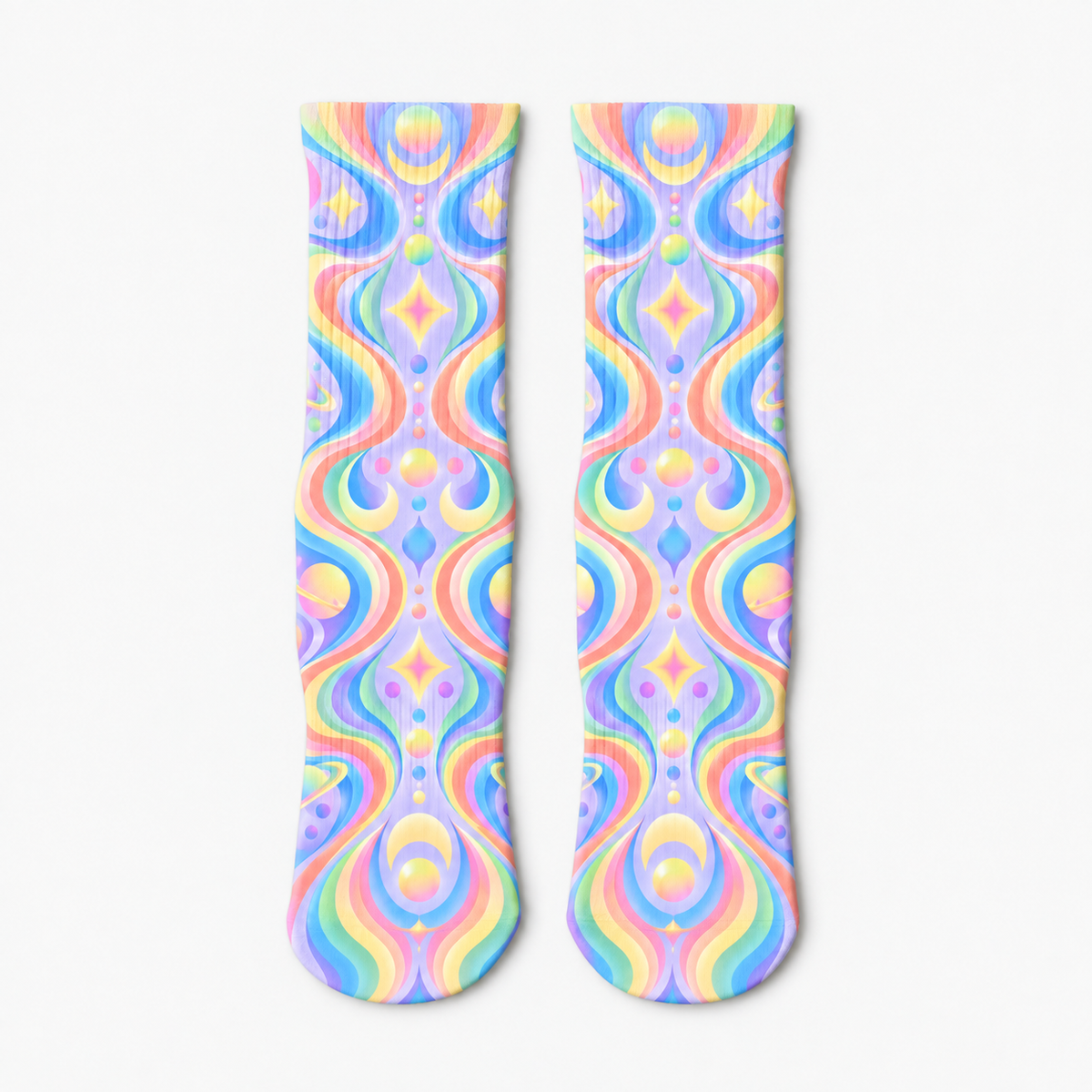Psychedelic Pastel Cosmos socks