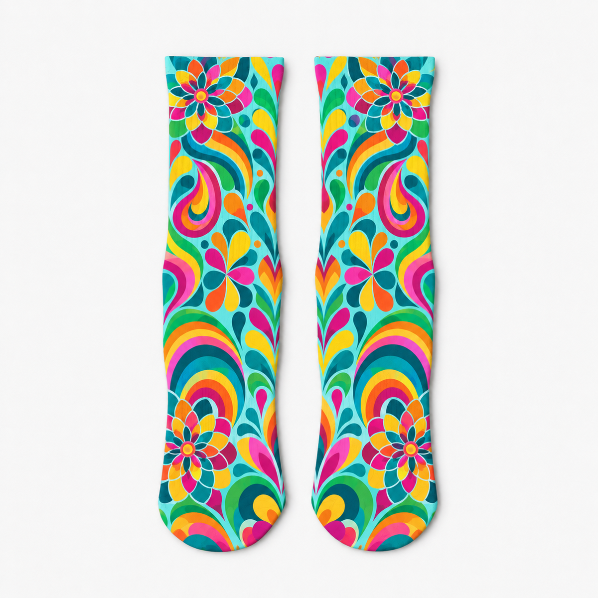 Psychedelic Tropical Swirl socks