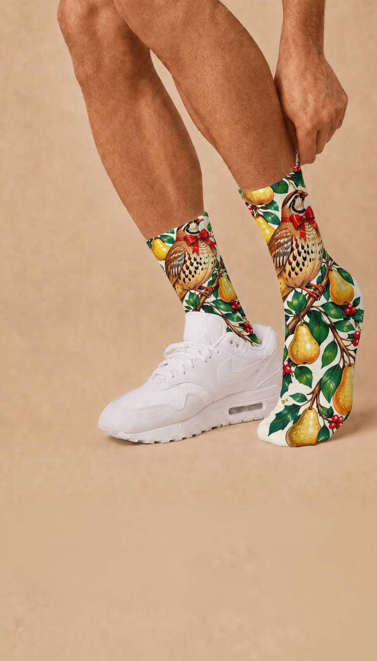 Christmas 34 Partridge In a Pear Tree socks