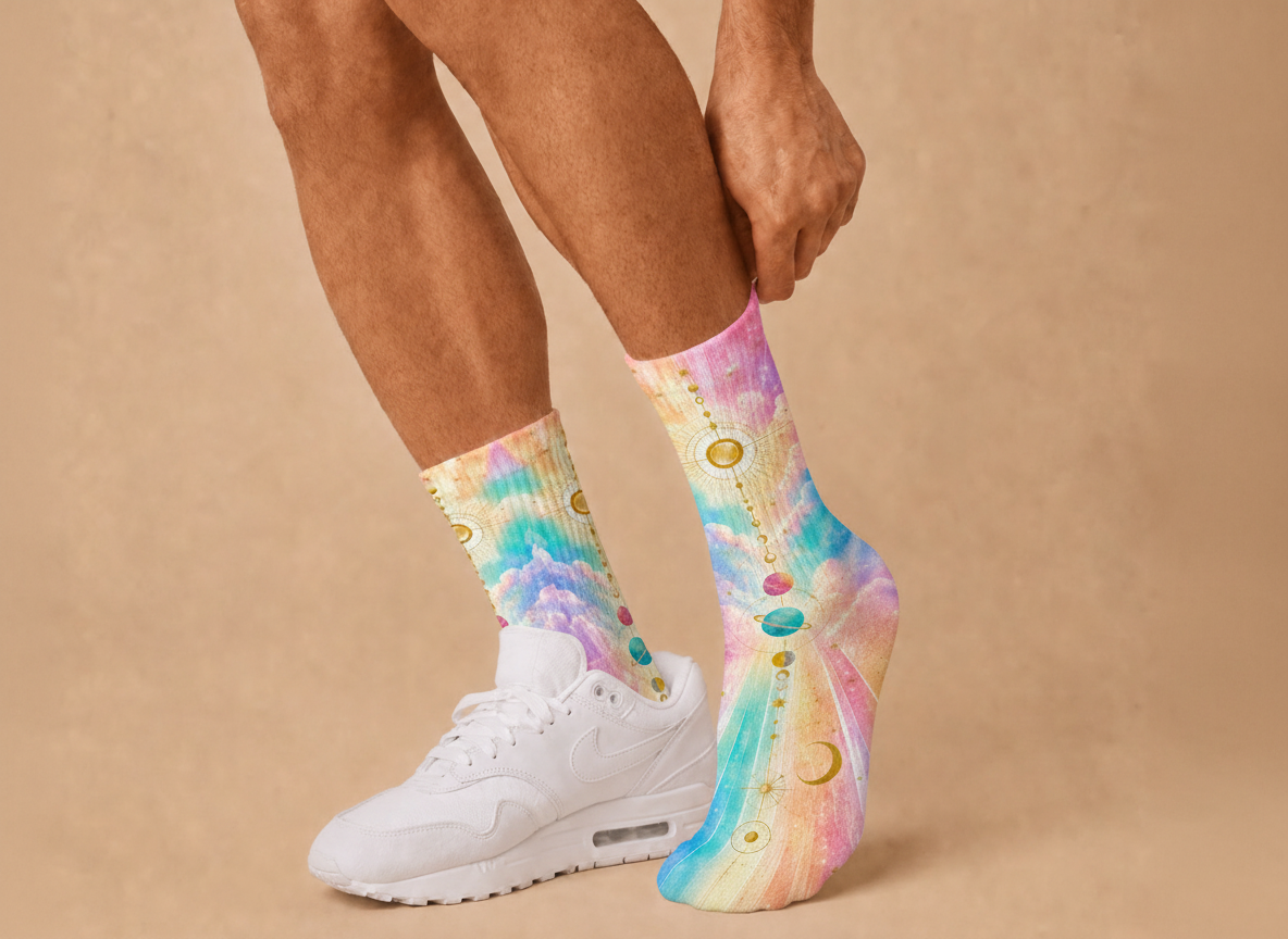 Celestial Pastel Universe socks