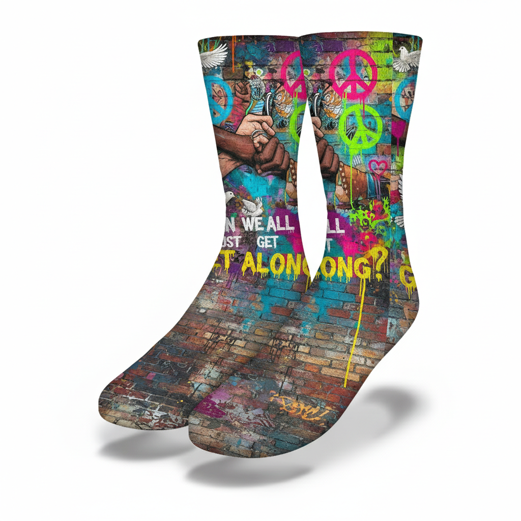 Peace Can Get Along Socks