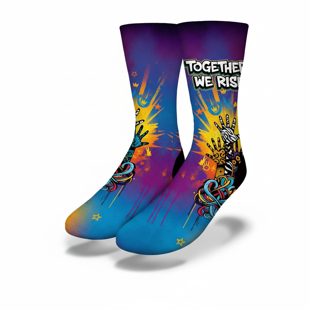 Peace Together We Rise Socks