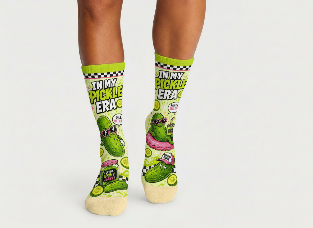 Food In My Pickle Era socks