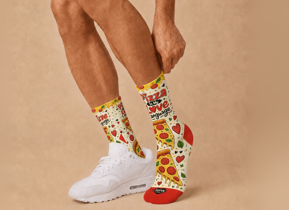 Food Pizza Is My Love Language socks