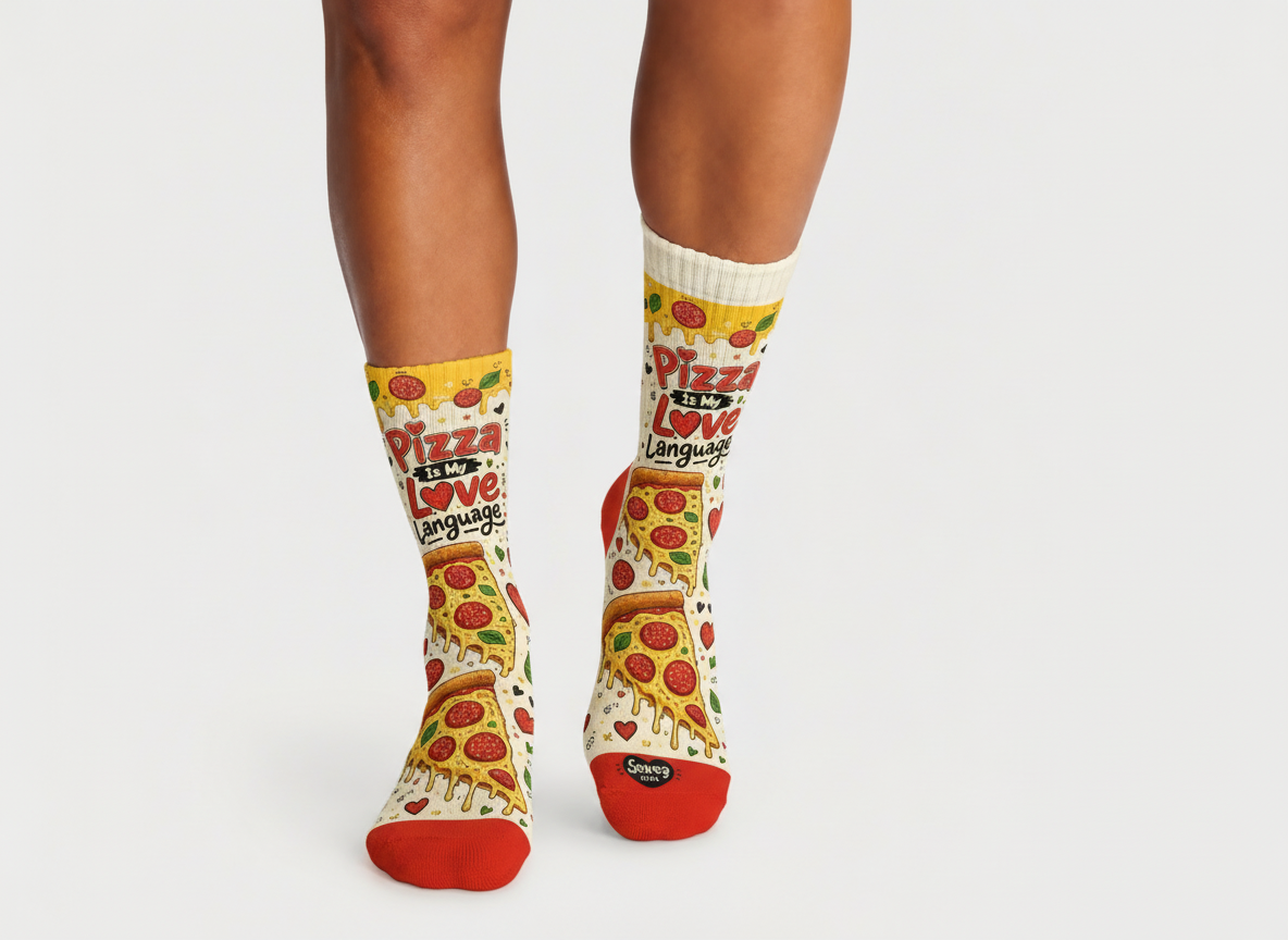 Food Pizza Is My Love Language socks