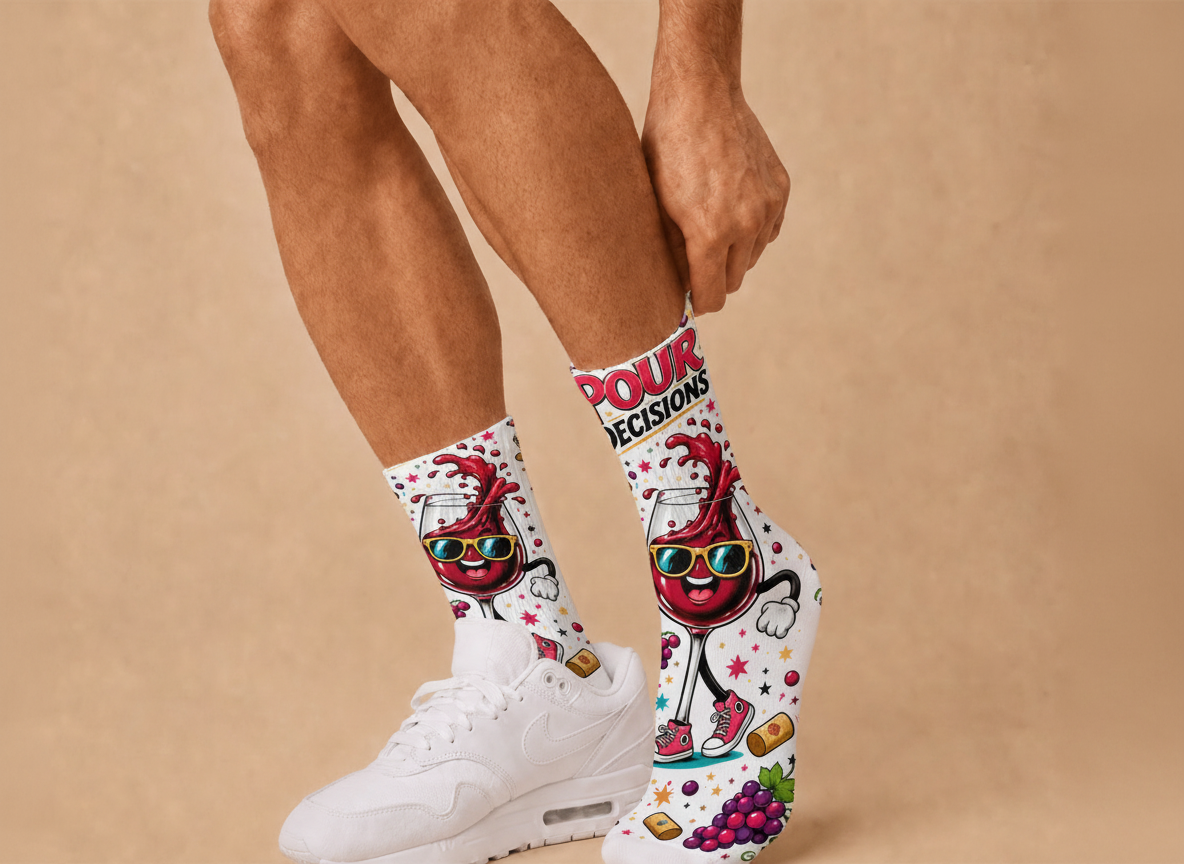 Wine Pour Decisions socks
