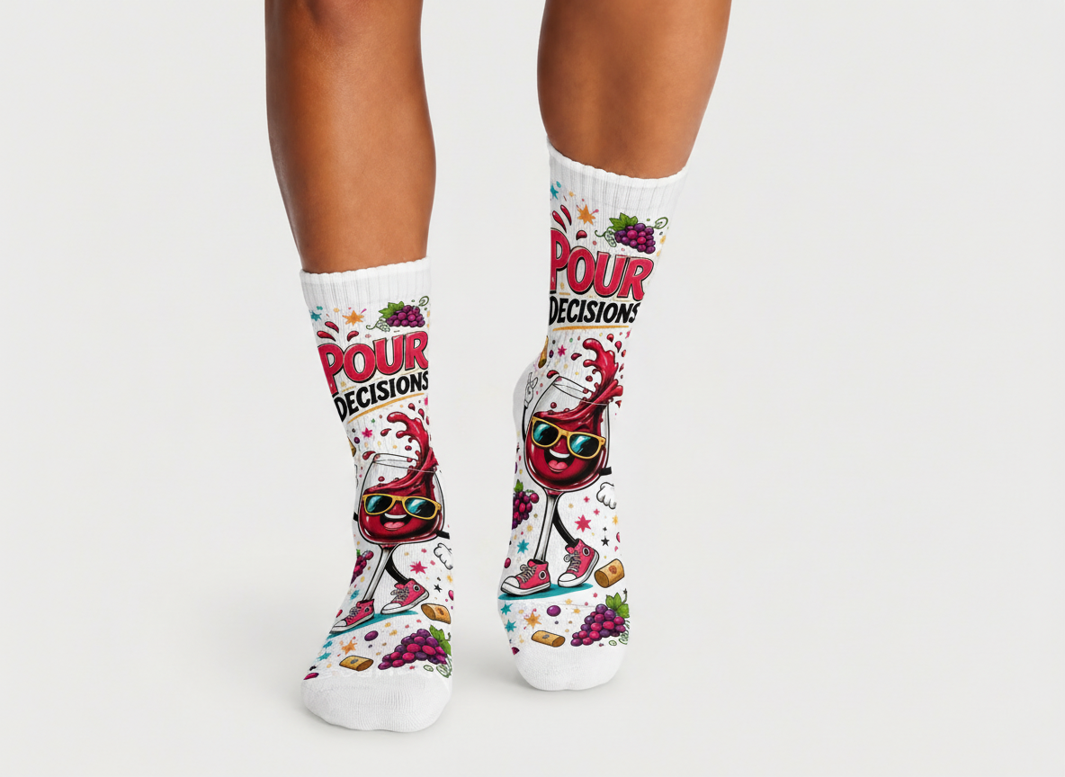 Wine Pour Decisions socks
